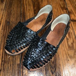 Tom’s Black leather Huarache Sandal